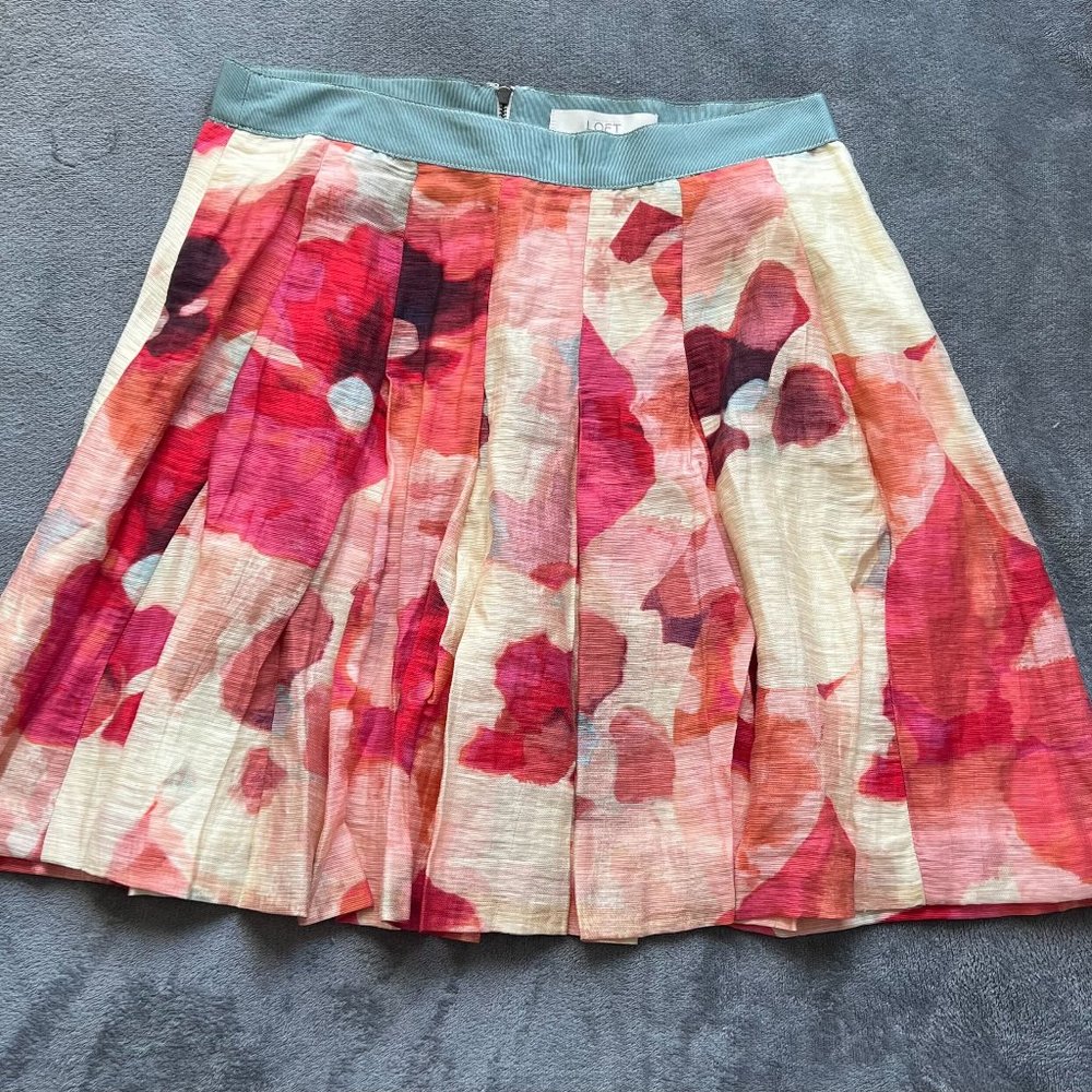 Loft Flower Mini Skirt Size 4